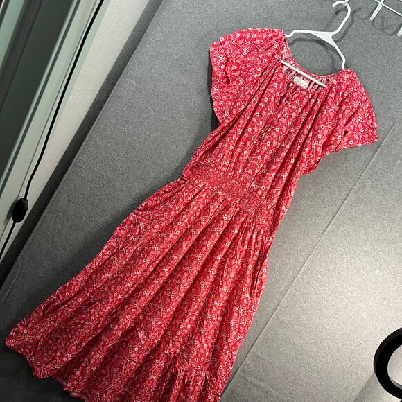 Destination 365 Regular Printed Short-Sleeve Midi Dress - Picture 1 of 13